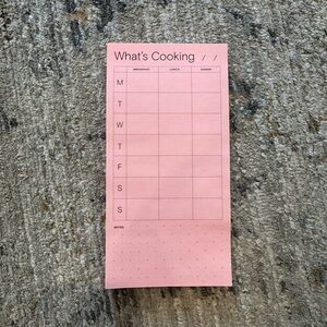 Post It Pink Weekly Meal Planner Pad NWOT